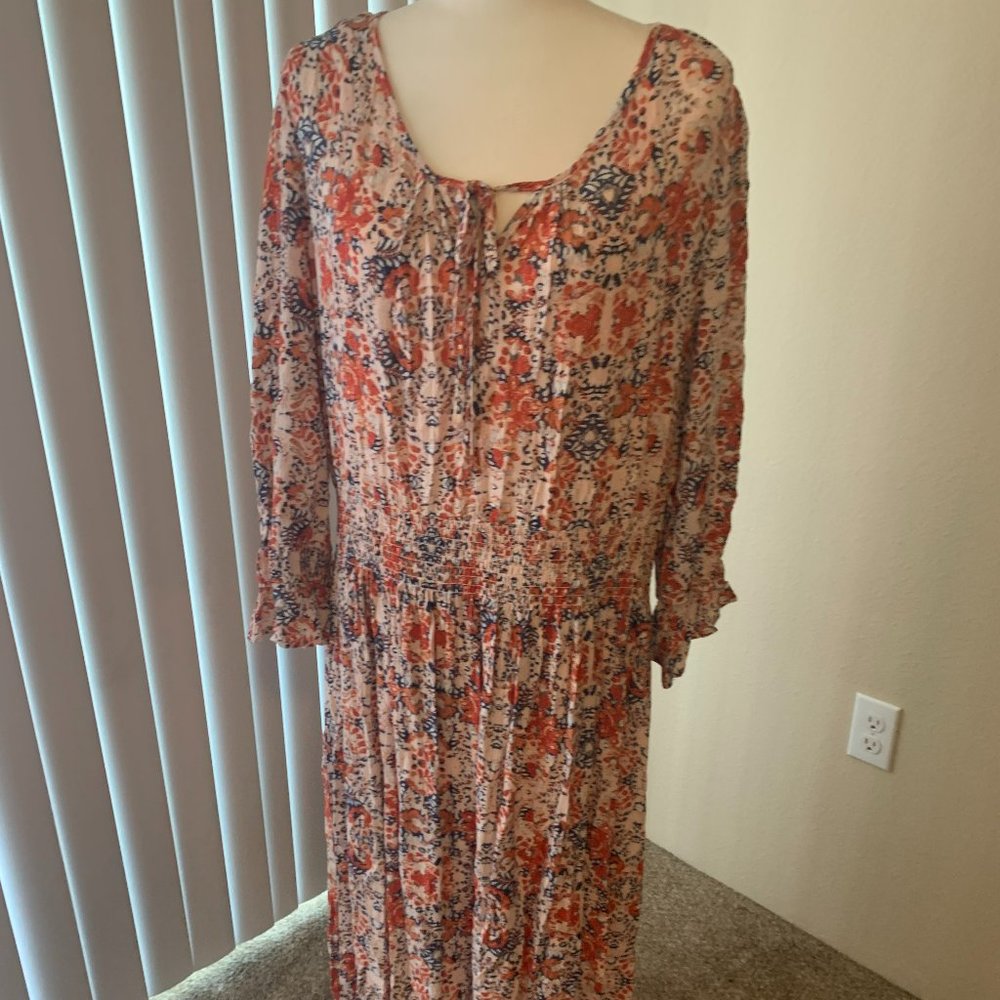 Orange flowery dress